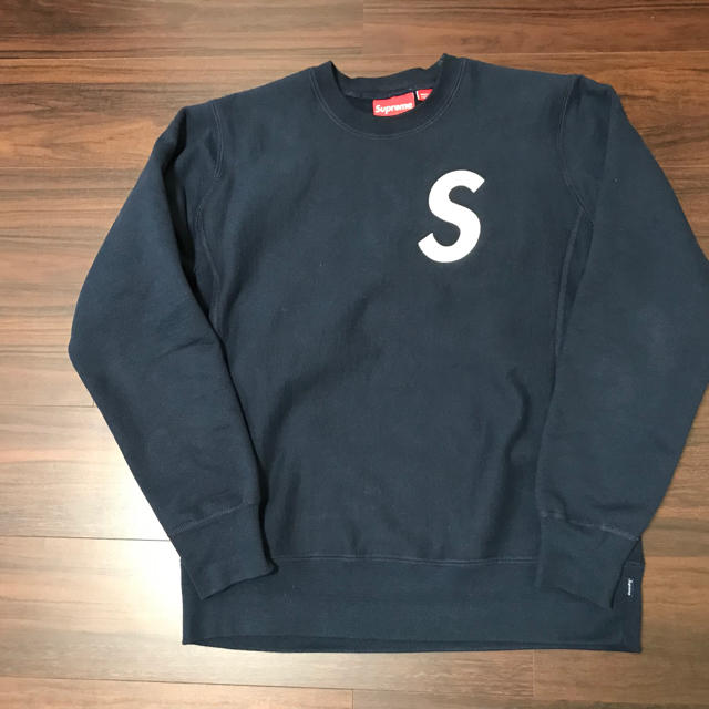 美品 supreme  16aw S logo スウェット ネイビー サイズSスウェット