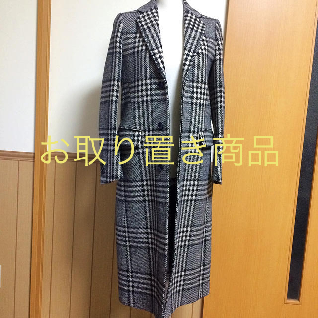 Shinzone(シンゾーン)の美品‼︎シンゾーン☆チェックコート  サイズ34 レディースのジャケット/アウター(チェスターコート)の商品写真
