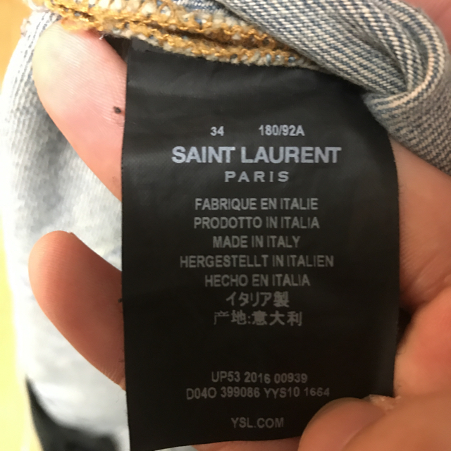 Saint Laurent(サンローラン)のSAINT LAURENT paris denim サンローラン 16ss メンズのパンツ(デニム/ジーンズ)の商品写真