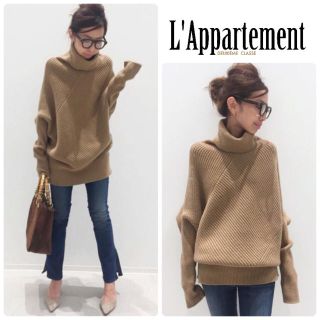 アパルトモンドゥーズィエムクラス(L'Appartement DEUXIEME CLASSE)の新品 L'Appartement ◆ Asymmetry Knit キャメル (ニット/セーター)