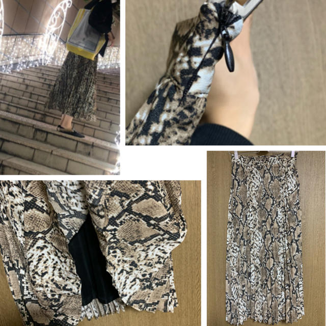 GALSTAR(ギャルスター)のパイソン柄 プリーツスカート レディースのスカート(ロングスカート)の商品写真