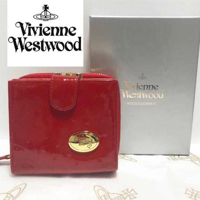 Vivienne Westwood(ヴィヴィアンウエストウッド)のセール！【訳あり・新品】Vivienne  Westwood 折り財布 赤 本物 レディースのファッション小物(財布)の商品写真