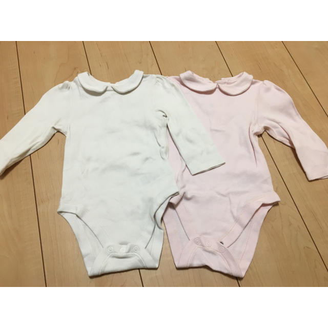 babyGAP(ベビーギャップ)のマークアンドスペンサー 襟付きロンパース 2枚 キッズ/ベビー/マタニティのベビー服(~85cm)(ロンパース)の商品写真