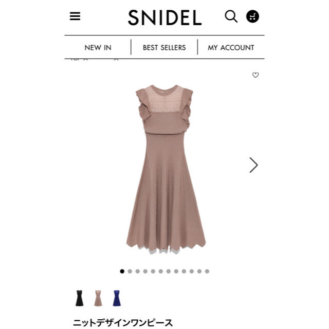 SNIDEL(スナイデル)のスナイデル ニット ワンピース 2018AW タグ付き レディースのワンピース(ひざ丈ワンピース)の商品写真