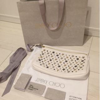 ジミーチュウ(JIMMY CHOO)の専用 JimmyChoo ジミーチュウ クラッチ スタッズ バッグ ホワイト 白(クラッチバッグ)