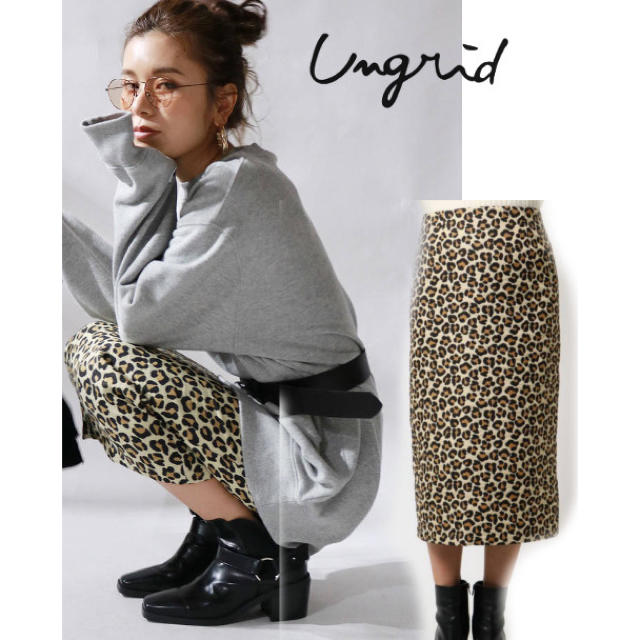 Ungrid(アングリッド)の限定値下げ Ungrid レオパードタイトスカート Sサイズ レディースのスカート(ひざ丈スカート)の商品写真