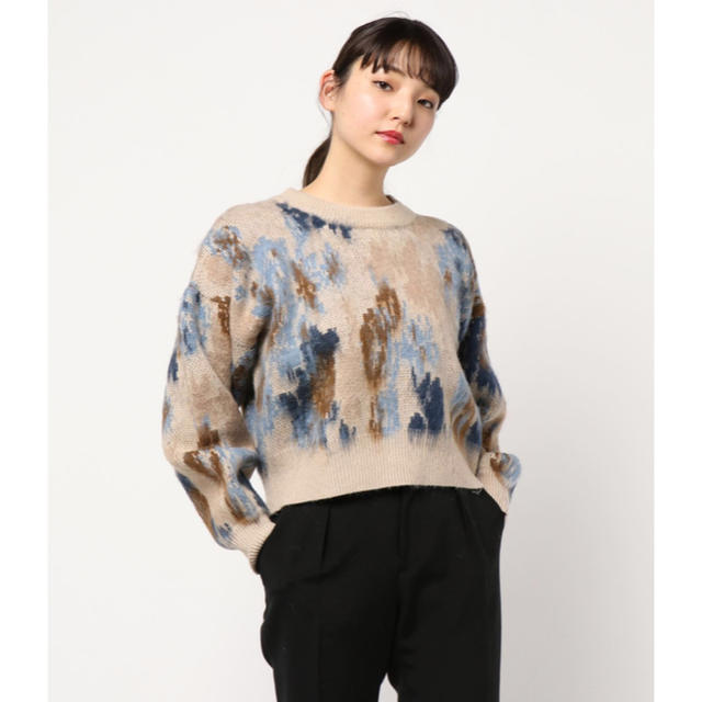 moussy FLOWER JACQUARD KNIT ニット-