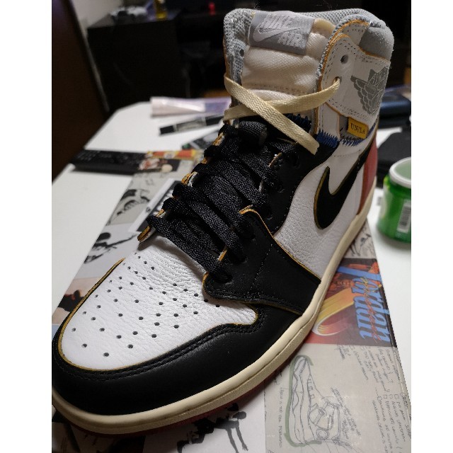 NIKE(ナイキ)のunion jordan aj1　ジョーダン　27.5　 us9.5 つま黒 メンズの靴/シューズ(スニーカー)の商品写真