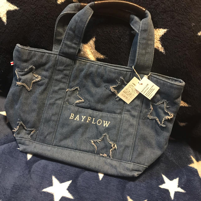 新品タグ付✩レア！！BAYFLOW✩星×デニムトートバッグ✩M