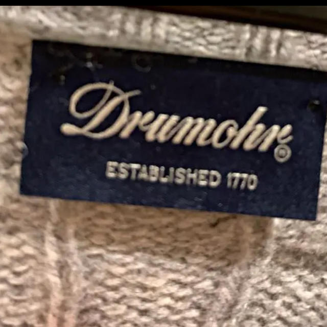 Drumohr(ドルモア)のDRUMOHR 【ドルモア】 ケーブルニット  グレー メンズのトップス(ニット/セーター)の商品写真