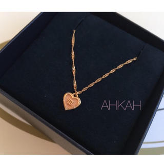 アーカー(AHKAH)の【美品】銀座三越限定 AHKAH イニシャルネックレス♡ピンクゴールド(ネックレス)
