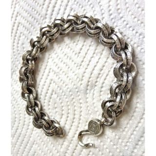 クロムハーツ CHROME HEARTS 2 ダブルBリング DOUBLE B RING アクセサリー ブレスレット SV925 シルバー