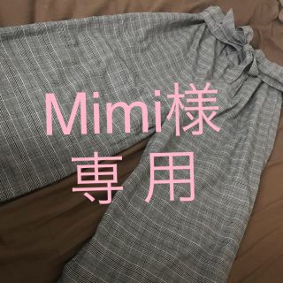 グレンチェックワイドパンツ マタニティー(マタニティウェア)