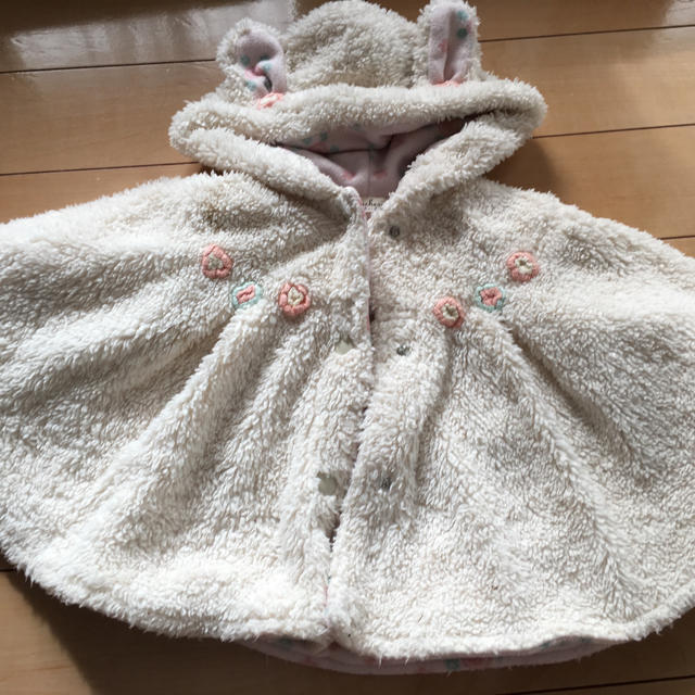 ★ ブランシェス うさぎ ポンチョ 70 80 90 ★ キッズ/ベビー/マタニティのベビー服(~85cm)(その他)の商品写真