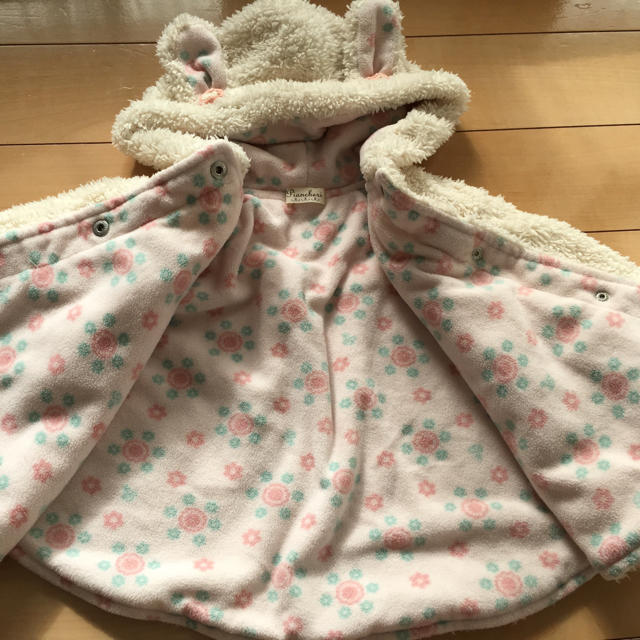 ★ ブランシェス うさぎ ポンチョ 70 80 90 ★ キッズ/ベビー/マタニティのベビー服(~85cm)(その他)の商品写真