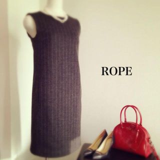 ロペ(ROPE’)のROPE ピンストライプワンピース(ひざ丈ワンピース)