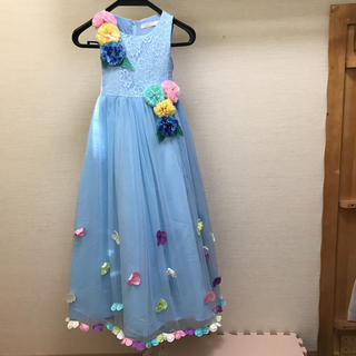 140cm 女児 ドレス ブルー系(ドレス/フォーマル)