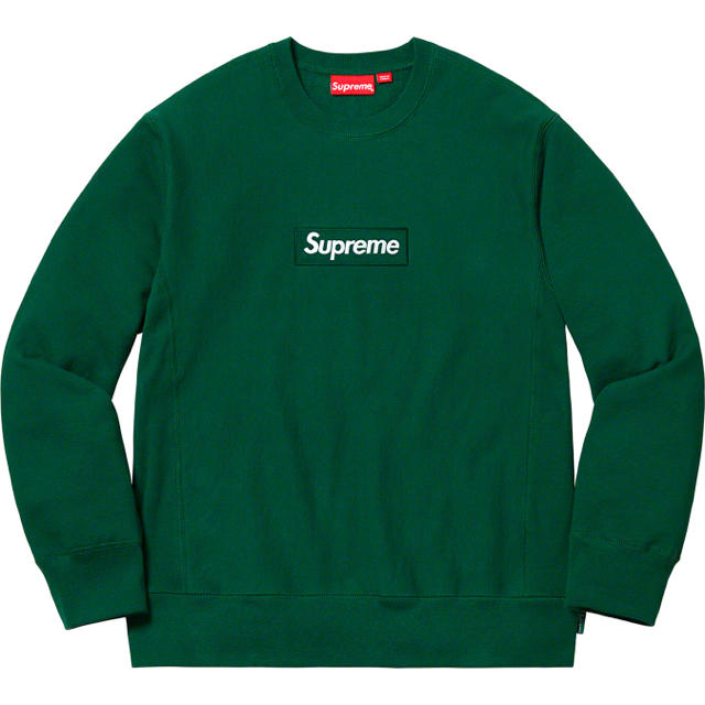 送料込 Supreme box logo crew neck green M