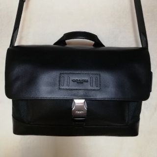 コーチ(COACH)のCOACH　キャンバス レザー ショルダーバッグ　F24673　黒　(ショルダーバッグ)