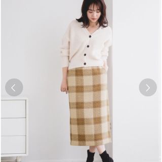 アパートバイローリーズ(apart by lowrys)の新品♡ツイードチェックスカート(ロングスカート)