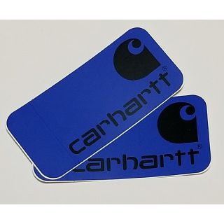 カーハート(carhartt)の希少 UK Carhartt カーハート ロゴ ステッカー シール 2枚 ブルー(その他)