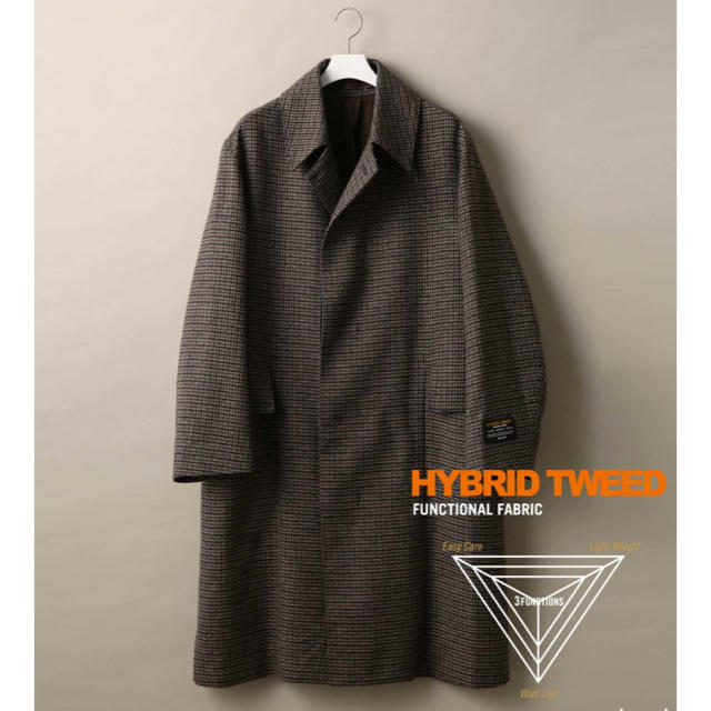 ADAM ET ROPE' HYBRID TWEED ステンカラーコート