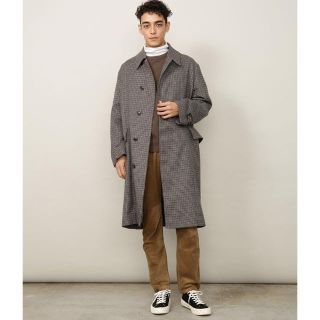 「ADAM ET ROPE' HYBRID TWEED ステンカラーコート 」に近い