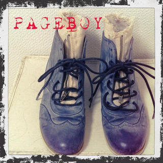 ページボーイ(PAGEBOY)のPAGEBOYブルーハイカットシューズ(レインブーツ/長靴)