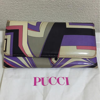 エミリオプッチ(EMILIO PUCCI)の本物エミリオプッチの幾何学的模様の長財布(財布)