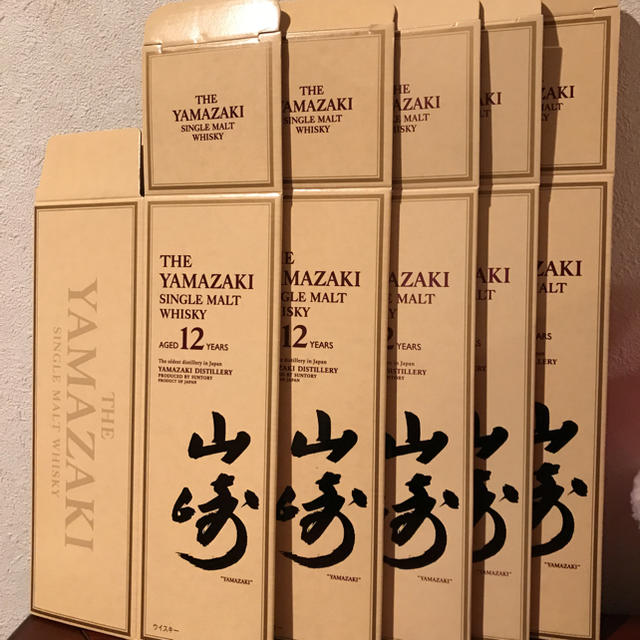 サントリー(サントリー)のサントリー山崎12年化粧箱5枚セット 食品/飲料/酒の酒(ウイスキー)の商品写真