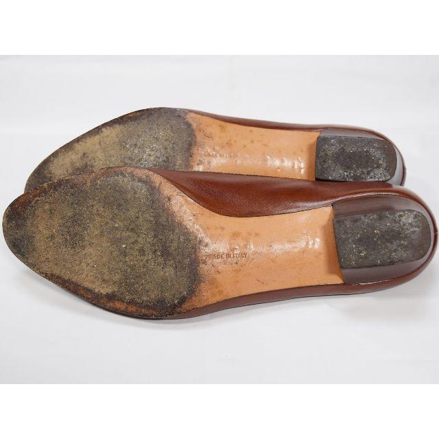 Salvatore Ferragamo(サルヴァトーレフェラガモ)の サルヴァトーレ・フェラガモ レディース パンプス 24cm ブラウン 本革 レディースの靴/シューズ(ハイヒール/パンプス)の商品写真