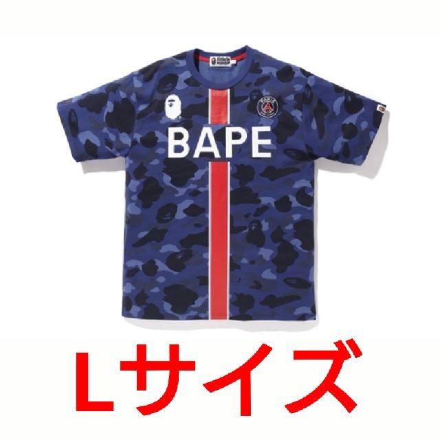 メンズLサイズ BAPE PSG Tee Navy ネイビー A BATING APE