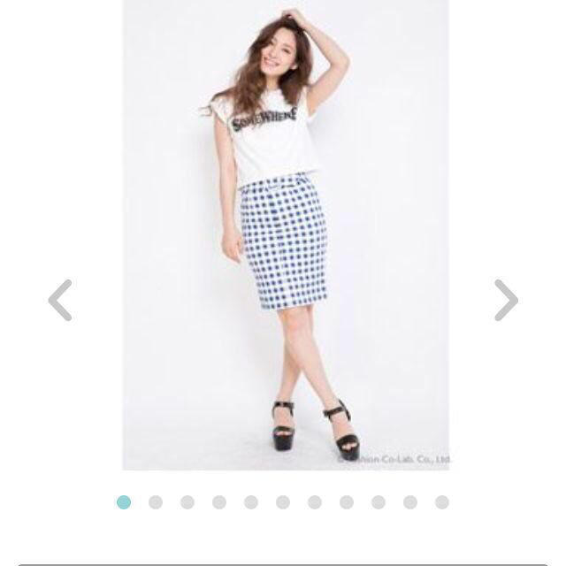 SNIDEL(スナイデル)の♡ギンガムチェックミドルタイトスカート♡ レディースのスカート(ひざ丈スカート)の商品写真