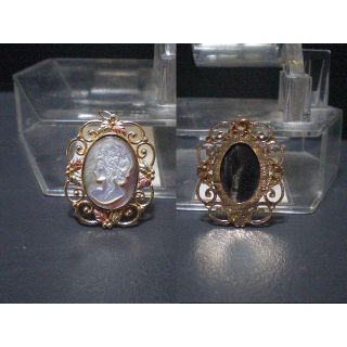 10K Gold Coleman Company ペンダントトップ カメオ(ネックレス)
