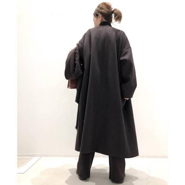 L'Appartement DEUXIEME CLASSE(アパルトモンドゥーズィエムクラス)のOver Sized LAMB Coat◆ブラウン レディースのジャケット/アウター(ロングコート)の商品写真