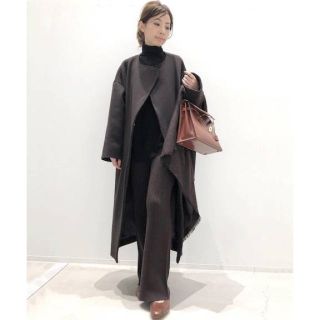 アパルトモンドゥーズィエムクラス(L'Appartement DEUXIEME CLASSE)のOver Sized LAMB Coat◆ブラウン(ロングコート)