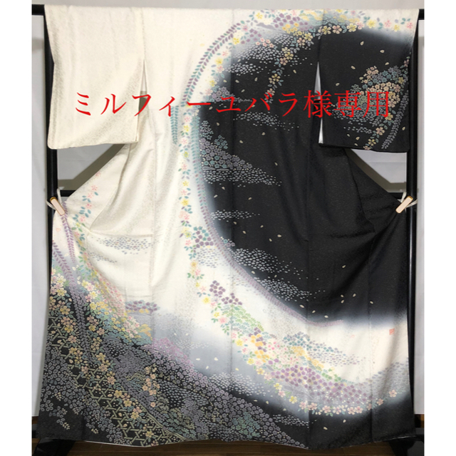 ミルフィーユバラ様専用 訪問着 作家物 落款 端布付 美品 ア9793 レディースの水着/浴衣(着物)の商品写真