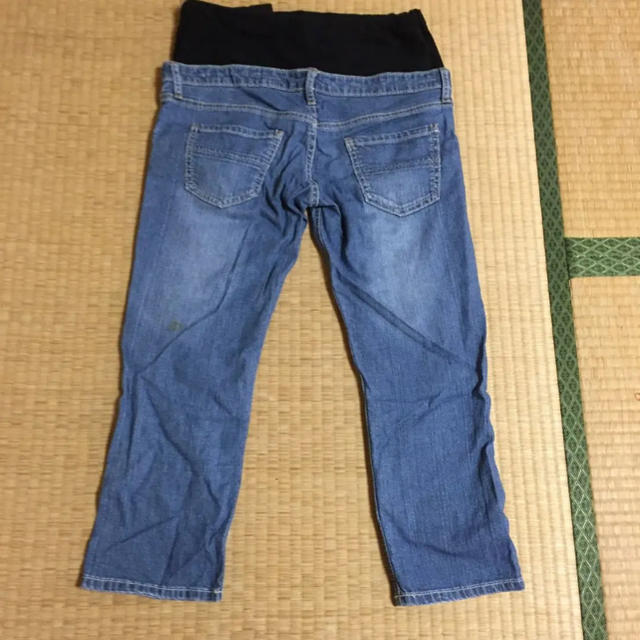 マタニティデニム 七分丈 キッズ/ベビー/マタニティのマタニティ(マタニティボトムス)の商品写真