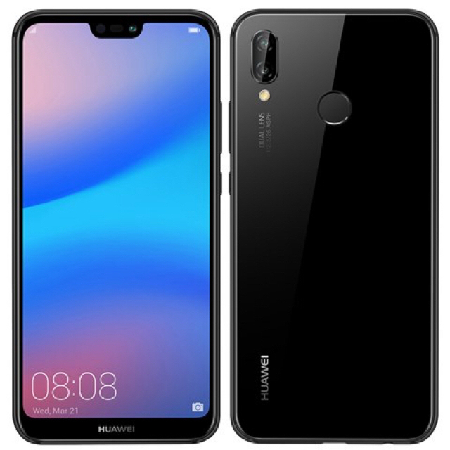 HUAWEI P20 lite 国内simフリー版 ミッドナイトブラック  スマホ/家電/カメラのスマートフォン/携帯電話(スマートフォン本体)の商品写真