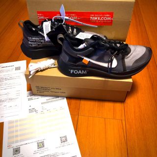 オフホワイト(OFF-WHITE)のoff-white NIKE ZOOM FLY オフホワイト 黒 US9.5 (スニーカー)