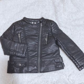 ザラキッズ(ZARA KIDS)のZARA キッズ レザーライダースジャケット(ジャケット/上着)