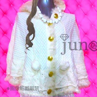 MA*RS - MARS リアル ラビット ファー ポンチョ 白 パーカー