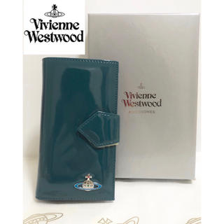 ヴィヴィアンウエストウッド(Vivienne Westwood)の大人気！【新品】Vivienne Westwood 手帳型財布 グリーン 本物(財布)