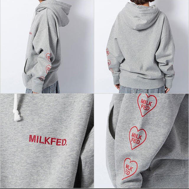 MILKFED.(ミルクフェド)の★ゆめ様専用★ミルクフェド ハートスリーブビッグスウェットフーディー レディースのトップス(パーカー)の商品写真