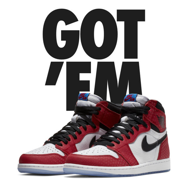 27cm AIR Jordan1 origin story スパイダーマン