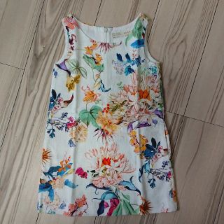 ザラキッズ(ZARA KIDS)のZARA kids 美品 ボタニカルワンピ 110㎝(ワンピース)