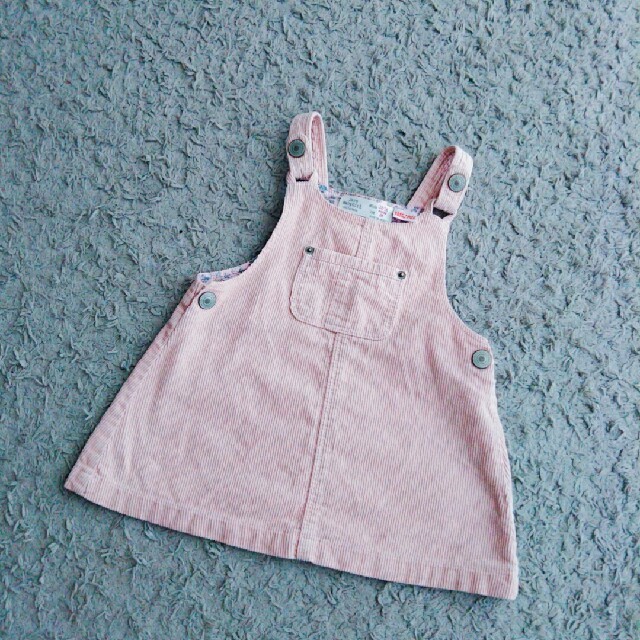 ZARA KIDS(ザラキッズ)の値下げ♪ZARA baby 12-18monthジャンパースカート ピンク キッズ/ベビー/マタニティのベビー服(~85cm)(ワンピース)の商品写真