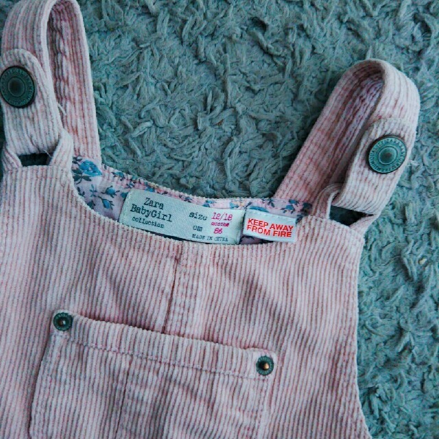 ZARA KIDS(ザラキッズ)の値下げ♪ZARA baby 12-18monthジャンパースカート ピンク キッズ/ベビー/マタニティのベビー服(~85cm)(ワンピース)の商品写真