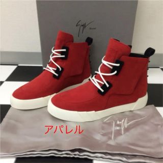 ジュゼッペザノッティデザイン(Giuseppe Zanotti Design)のEU41 GIUZEPPE ZANOTTI ジュゼッペザノッティ ハイカット 赤(スニーカー)