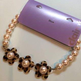 クレアーズ(claire's)のヒョウ花パール♡ネックレス(ネックレス)